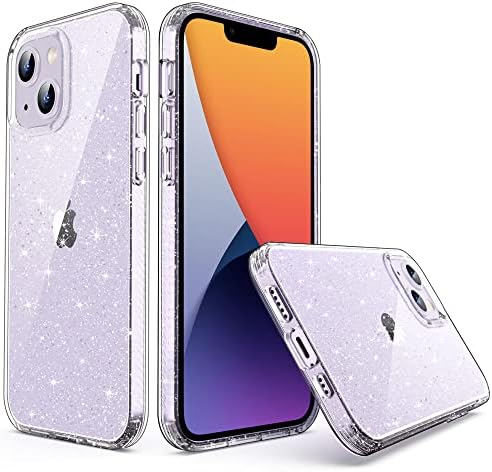ULAK for iPhone 14 Plus Case Clear Glitter Soft TPU Cover Anti-Scratch & Shockproof Transparent Protective Phone Case Compatible with iPhone 14 Plus 6.7 inch - Clear Glitter