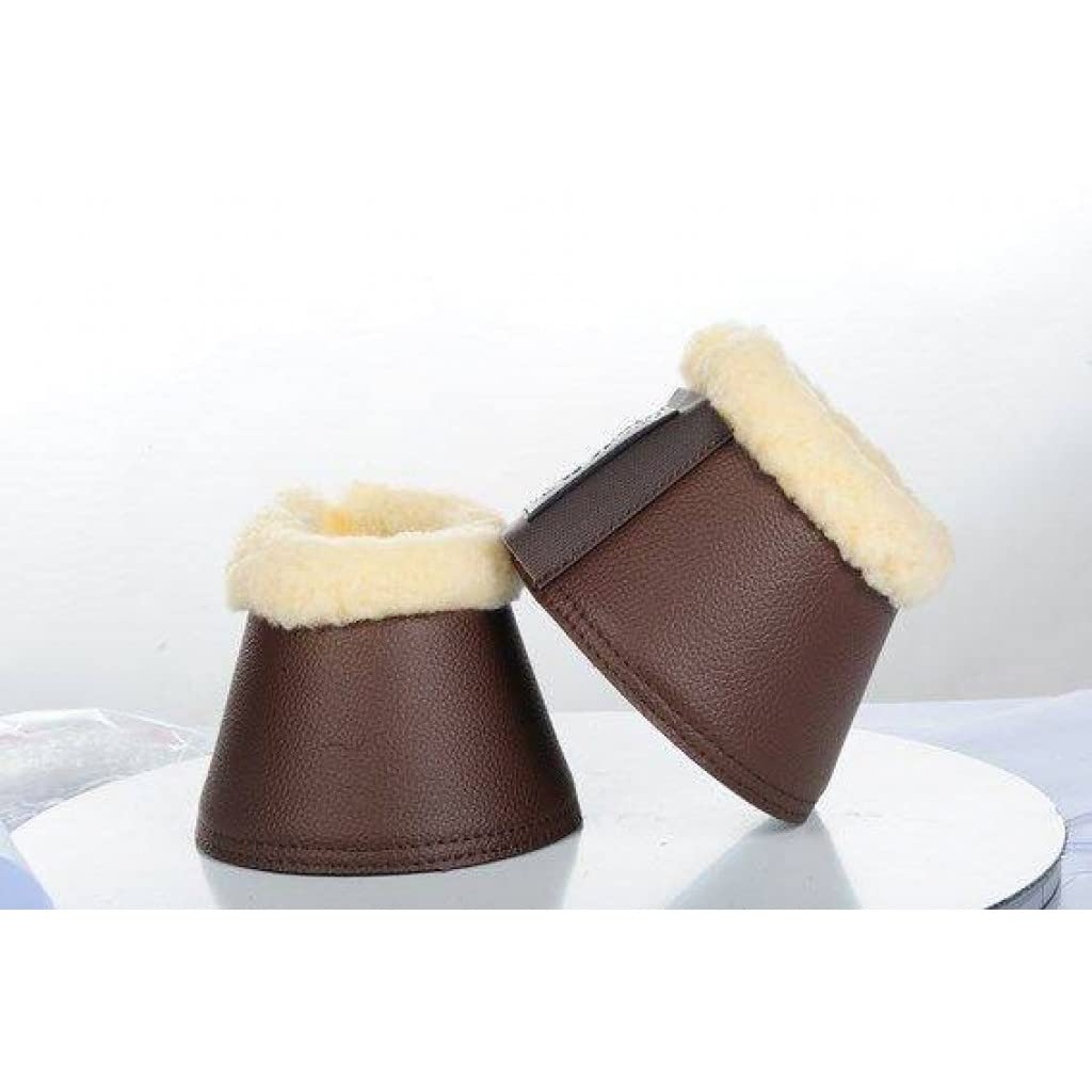 HKM 8503 Hoof Boots Comfort Padded Faux Leather, Dark Brown