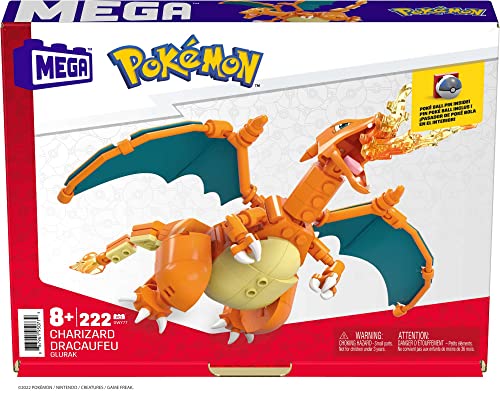 MEGA Pokémon - Charizard set da costruzione, di 10cm, Giocattolo per Bambini 6+ Anni, GWY77 - Lego - Immagine 5