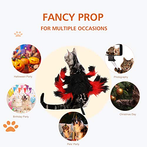Qudai Trela do cão com aranha Pet Dog Halloween Costume Pet Cosplay Roupas Decoração Halloween Dress