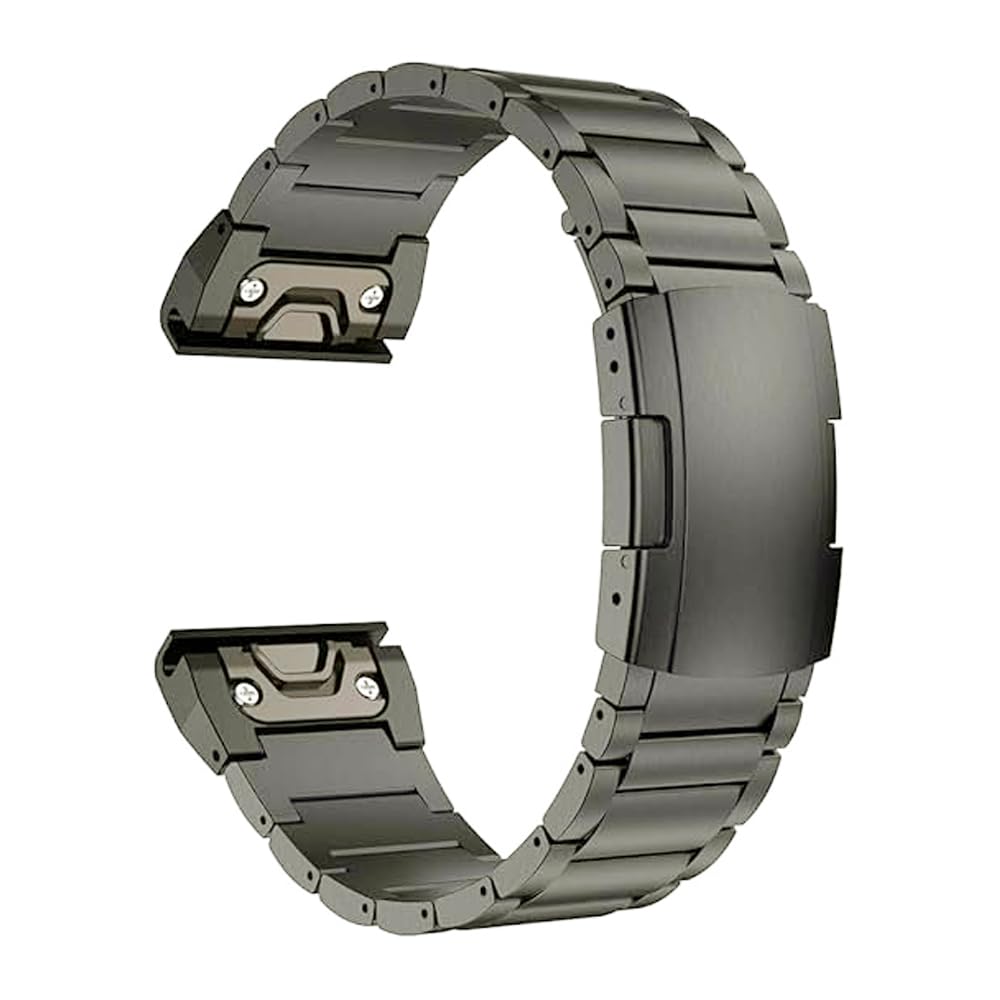 Bracelet en titane de 26 mm avec fermeture rapide compatible avec Fenix 8 51 mm/Enduro 3 51 mm/7X Pro/6X Pro, 22 mm Bracelet en métal de 22 mm compatible avec Fenix 8 47 mm/E 47 mm/7/6 Pro/5
