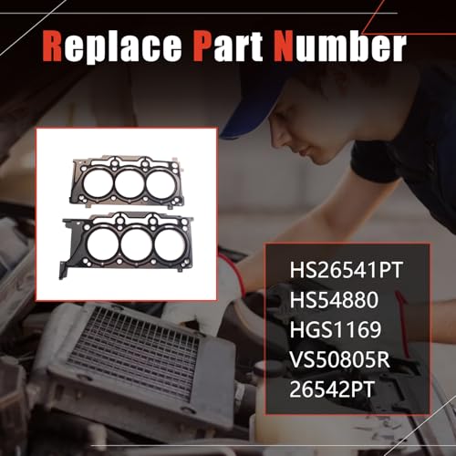 Image of AUCERAMIC VS50805R Valve Cover Gasket Fit for Chrysler 200 300 Town&Country, Dodge Avenger Challenger Charger Durango Grand Caravan Journey, Jeep Grand Cherokee, Ram 1500 C /V (Head Gasket Set)