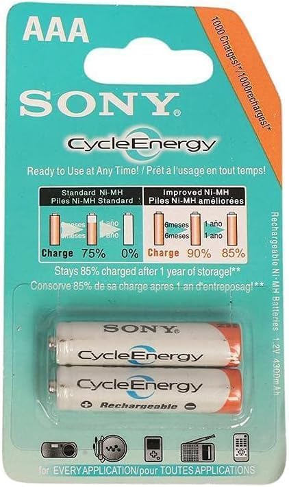 Compatible with Sony AAA 1.2V 4300mAh Ni-MH Rechargeable Battery (Pack of 2)-image-34