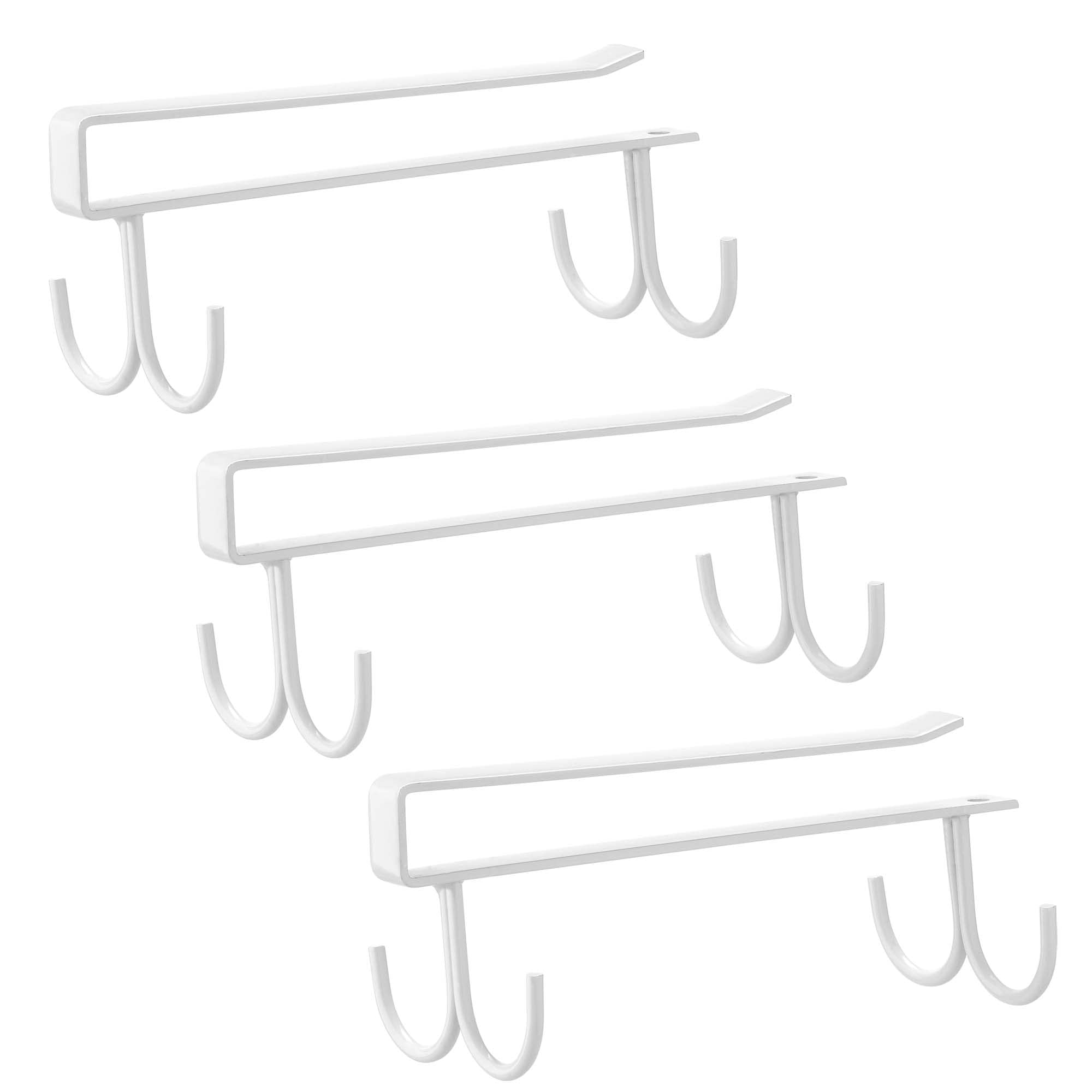 FOMANSH Colgador Utensilios Cocina de Tazas,Soporte debajo del Armario para tazas de vino,Ganchos de Almacenamiento para Tazas,Gabinete, Bufandas Cinturones,Organizador de vasos de Cocina