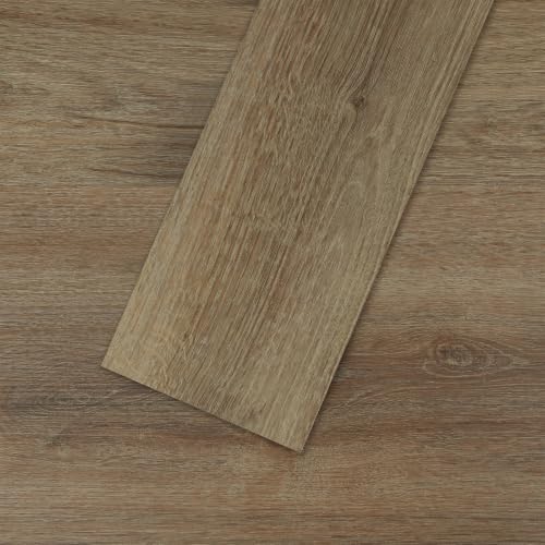 Mysflosy Peel and Stick Floor Tiles Almond Brown Oak