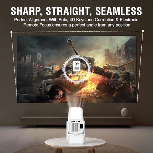XElectron Techno Android 13 Smart Projector, 2X Brighter, 4X Louder, Remote Focus, 1080P & 4K Support, Rotatable Design, Auto & 4D Keystone with... - Image 6