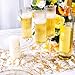Ciaell 24 Pack Plastic Champagne Flutes - 6oz Ribbed Disposable Champagne Glasses - Clear Vintage Mimosa Glasses with Long Stem, Elegant for Weddings, Birthdays, Party