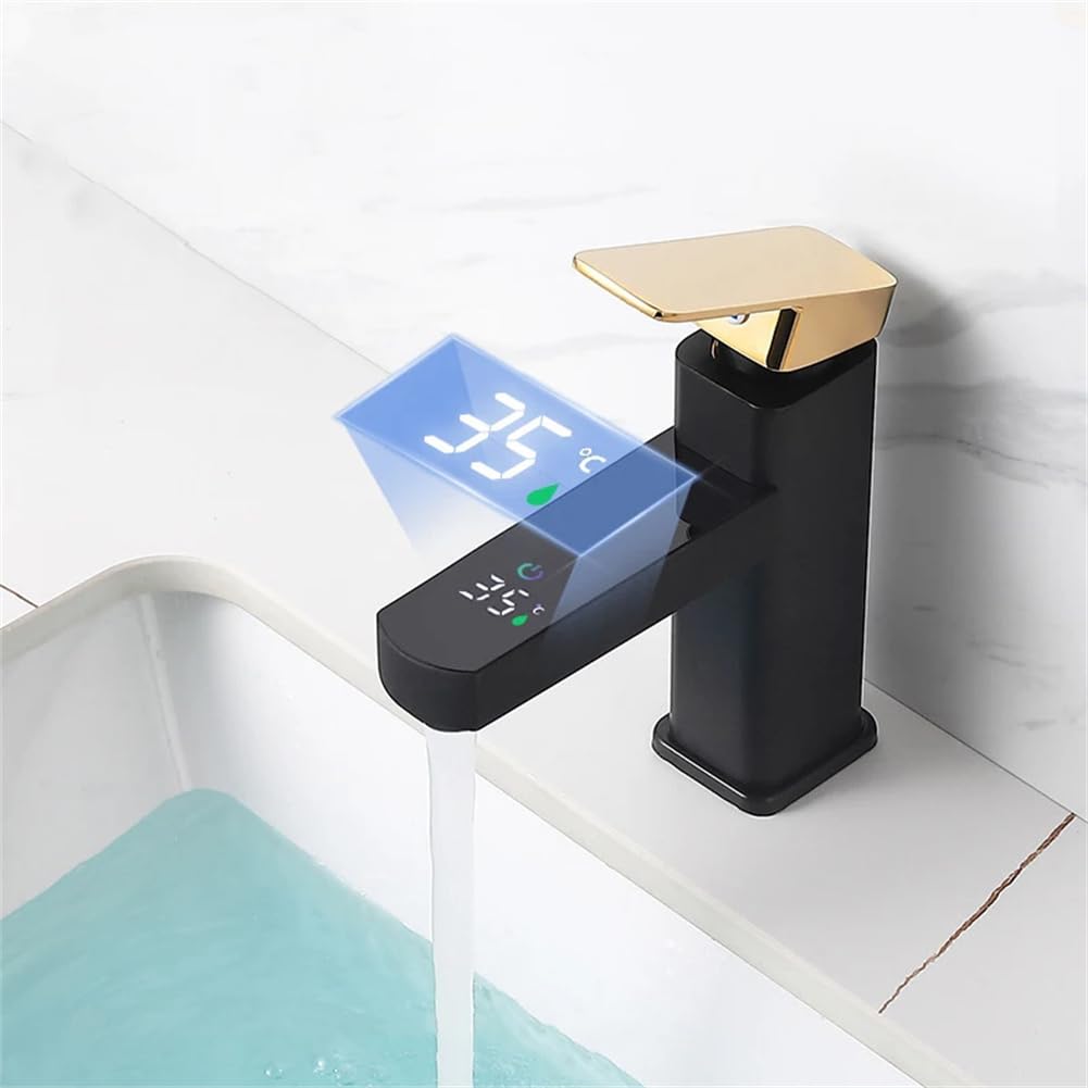 Robinet de salle de bain LED pour vasque haute et confort thermique moderne