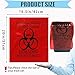 Daarcin Red Biohazard Waste Bags,20pcs 16.5x20in/42x51cm Medical Action Infectious Waste Bag With Hazard Symbol Disposable Hazardous