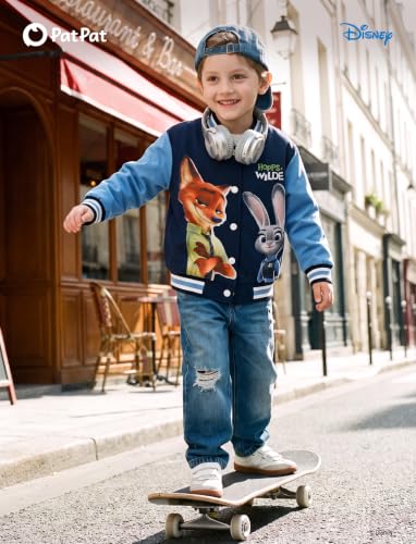 Image of Disney Marvel Bomber Jacket Spider Man Toy Story Cars Varsity Cardigan2-13Y | Officially Licensed Snap Button Coat,Fall Star Wars Graphic Cloth Top,Hulk Venom Stitch Mickey Lightning Mcqueen Kids Apparel