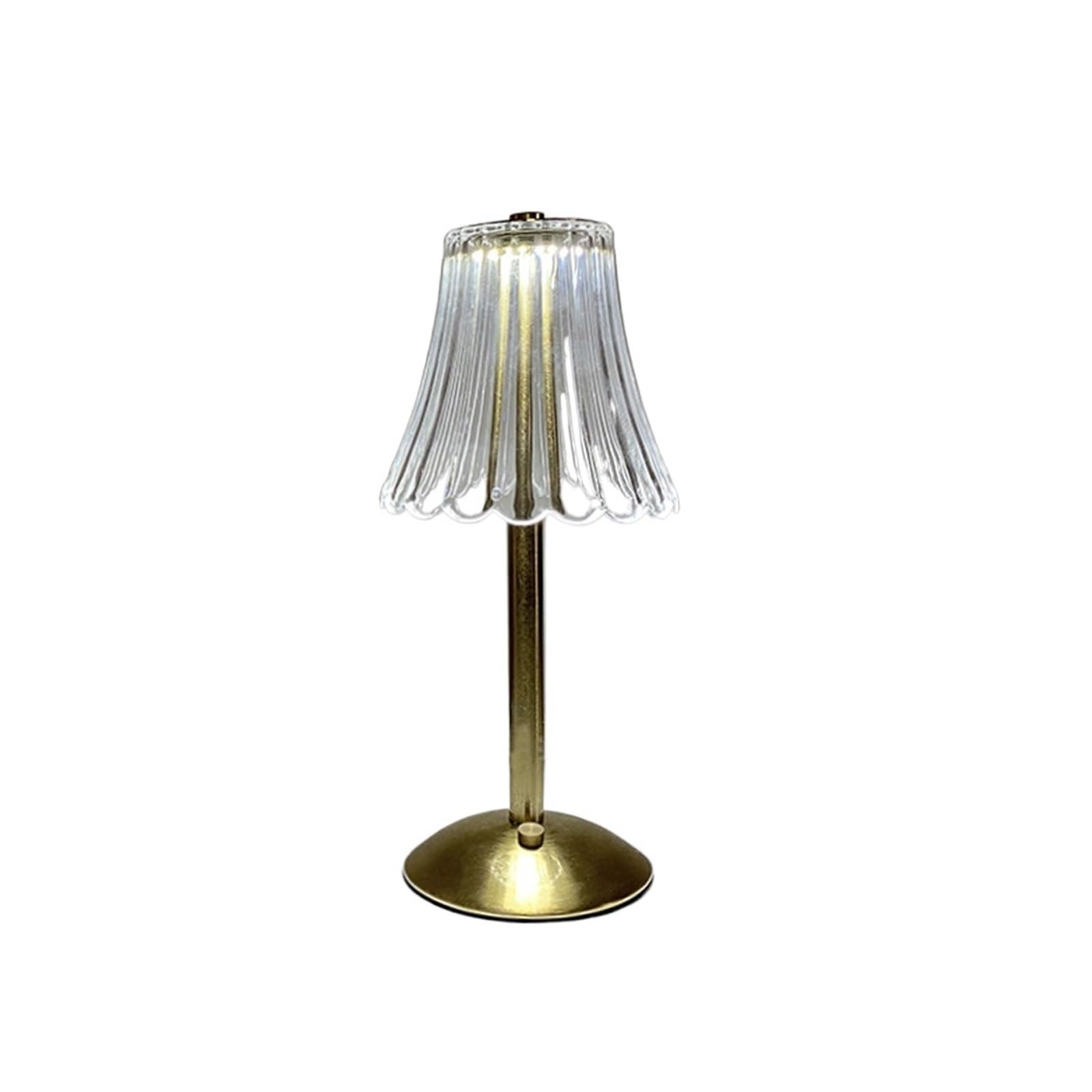 CKAFZMYJQBT Nordic Crystal Rechargeable Table Lamp LED Bar Lamp Touch Dimmable Golden Desk Lamp Living Room Bedroom Hotel Lamp Bedside Lamp