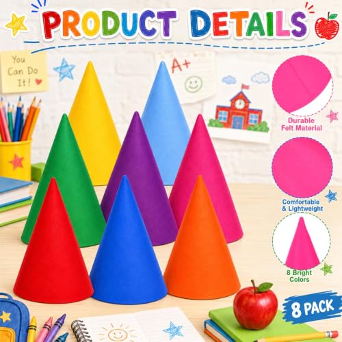 SOPAYL 3 Pcs Funny Crayon Costume with Apron Cone Hat Striped Socks for Adult Halloween Themed Party Dress Up (Yellow) by SOPAYL - Used condition - Image 2