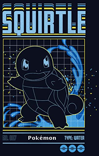 Pokemon Squirtle Grid Girls Short Sleeve Tee Shirt2