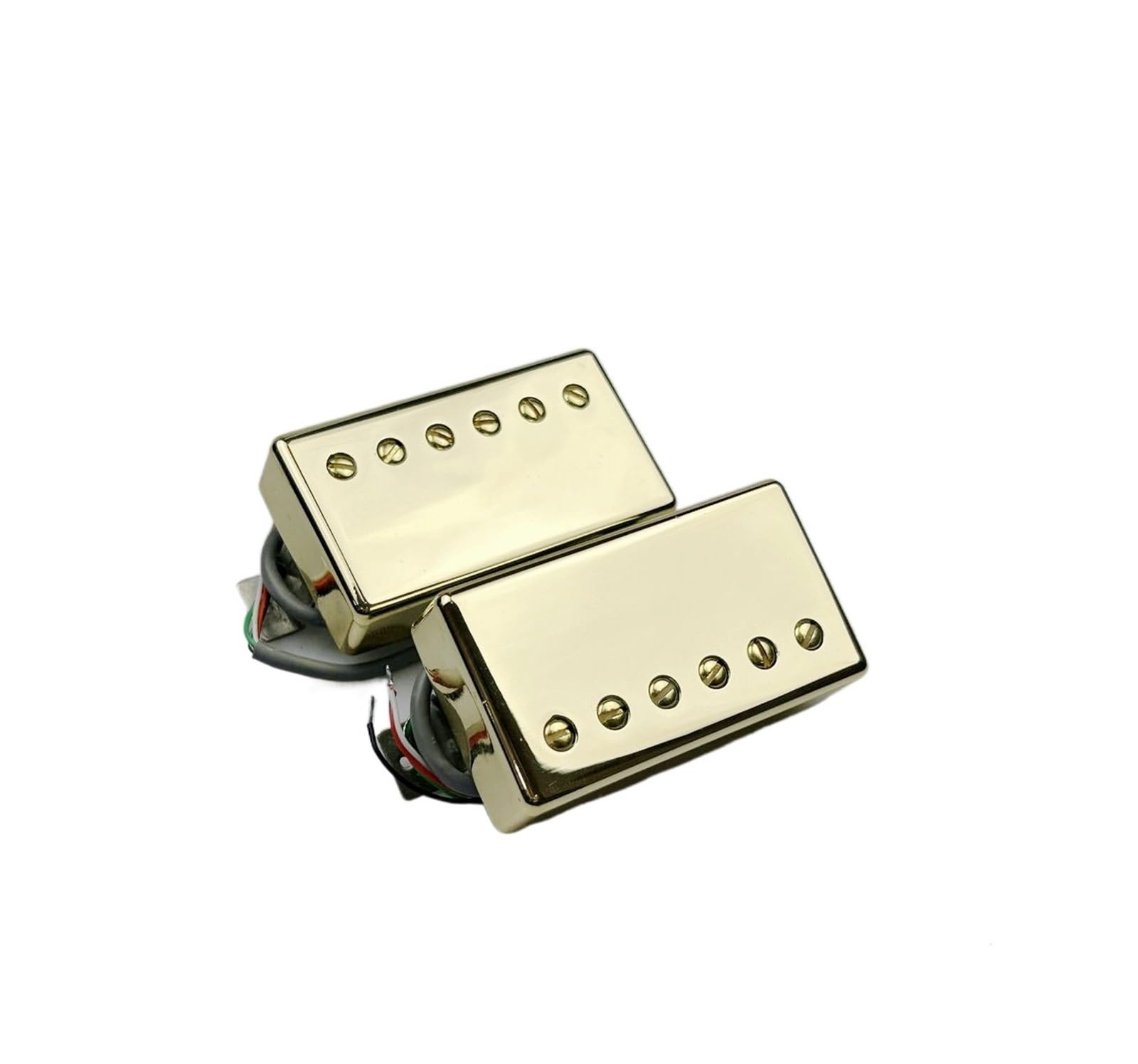Pastillas de Guitarra electrica Pastillas De Guitarra Humbucker Pickup 4C Set Golden Cover para Guitarra Eléctrica (Color : Gold)