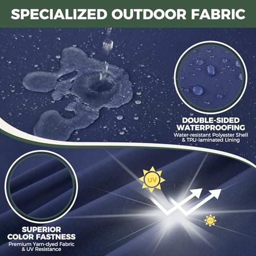 Outdoor Chair Cushions, Waterproof & Fade Resistant Patio Cushions (Navy Blue) STARTING at $18.49 AC - image 2