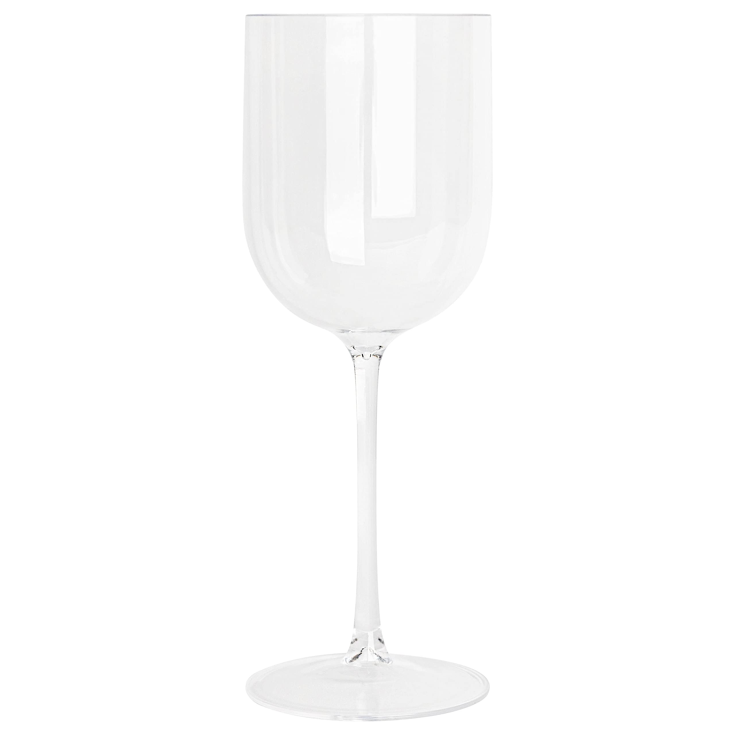 Weingläser, Gläser, Kunststoff, transparent, 10 Stück, elegante Weinkelche, Hartplastik, Weinbecher am Stiel, 340 ml