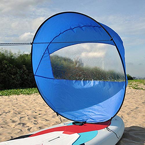image for cutewarehouse Downwind Wind Sail Kit, Foldable Portable Kayak Wind Sai