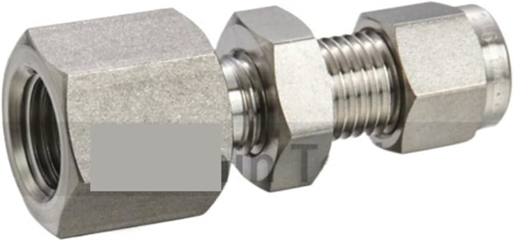 5Pcs/Lot BFC 1/8 1/4 3/8 1/2 3/4 1 Bulkhead Female Connector Stainless Steel 316L Tube Plumbing Fitting for Hard Pipe(BFC-02 1-4 Inch Pipe,1-4 NPT)