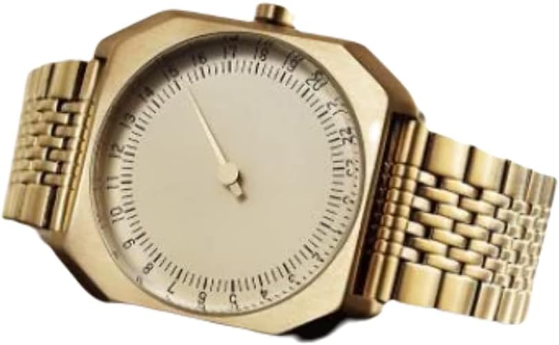 SLOW Jo 04 - All Gold Steel Unisex Quartz Watch with Gold Dial Analogue Display and Gold Stainless Steel Gold Plated Bracelet, Gold/Gold, Bracelet