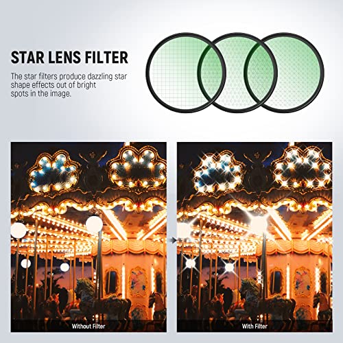 Neewer 3Pcs 67Mm Star Filters, Adjustable Cross Screen Star Effect Filter (4, 6, 8 Points) With Ultra Slim Aluminum Alloy Frame, Hd No Dark Corners With Double Sided Nano Coatings #TOP2