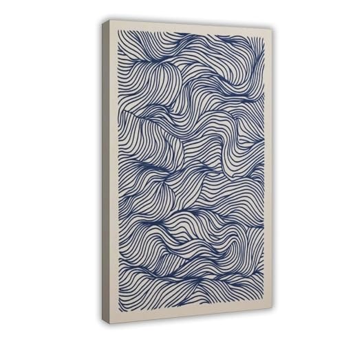 Décoration murale vague bleue impression sur toile salon et chambre
