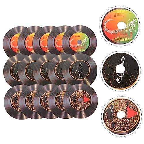 Abaodam 15 Pçs Decorações De Discos De Vinil Para Decoração De Bebidas Em Casa Ganchos De Parede Dec