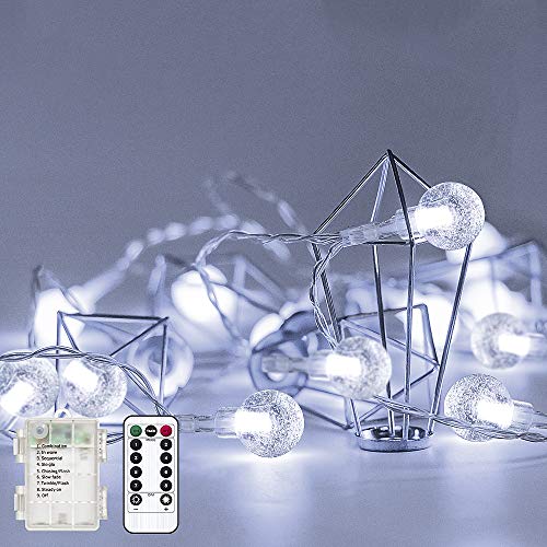 Metaku Rgb Outdoor String Lights Battery Operated 26Ft 50Led Fairy Lights With Remote Waterproof Indoor Outdoor Hanging Globe Lights Decorative Christmas Lights For Patio Gazebo Bistro Garden Balcony #TOP27