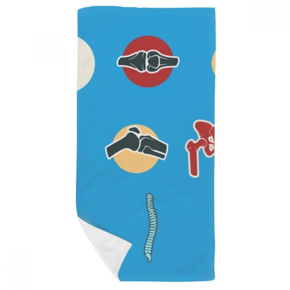 Serviette de bain articulations os 35x70cm multicolore en tissu doux