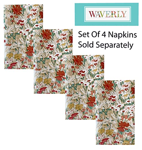 Waverly Tuilleries French Country Garden Fabric Napkin - Monet French Country Thanksgiving Harvest Napkins, Set Of 4 Napkins #TOP2