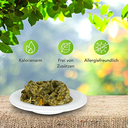 Schecker Nassfutter - Gemüse PUR - grün - getreidefreies Hundefutter - 12 x 410 g - kalorienarm - Diätfutter - Schonkost