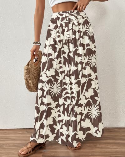 Image of Bsubseach Women Wide Leg Pants Floral Flowy Palazzo Pants