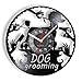Personalizzato NO ticchettio Cane Grooming Decorativo Orologio da Parete Pet Dog Salone di Bellezza Animale Taglio Orologio da Parete Retro Hanging Decor Disk Artwork musica