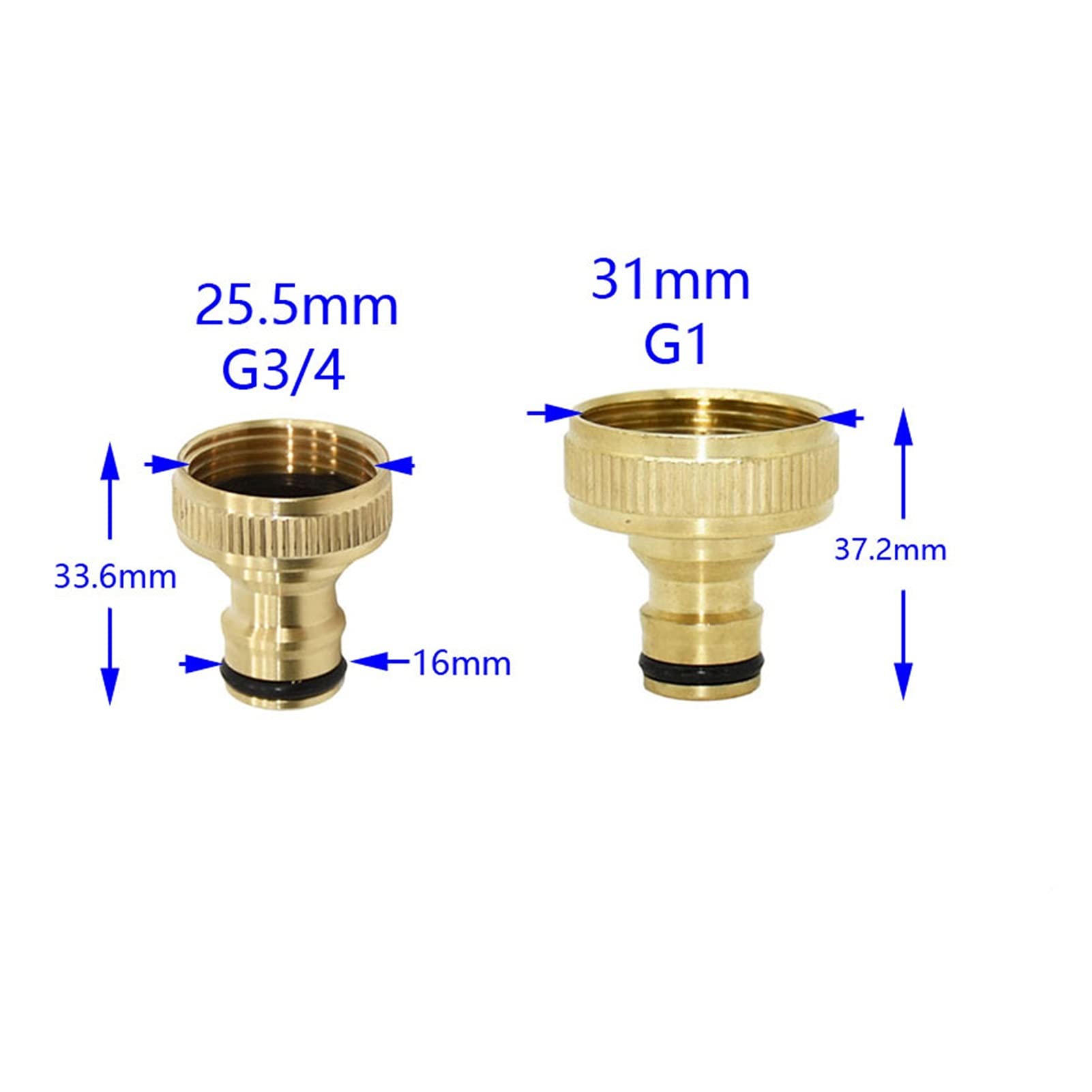 yaoqijie 3/4 "1" Conector rápido de latón de latón con conector de jardín female de riego Garden Garden Fitting 20pcs lasting (Color : 1 inch)