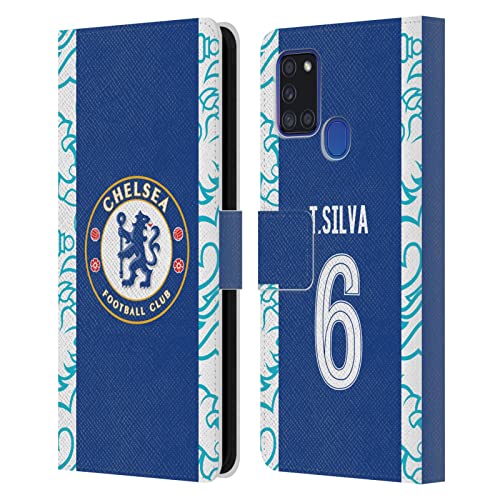Étui portefeuille Samsung A21s Chelsea FC Thiago Silva cuir
