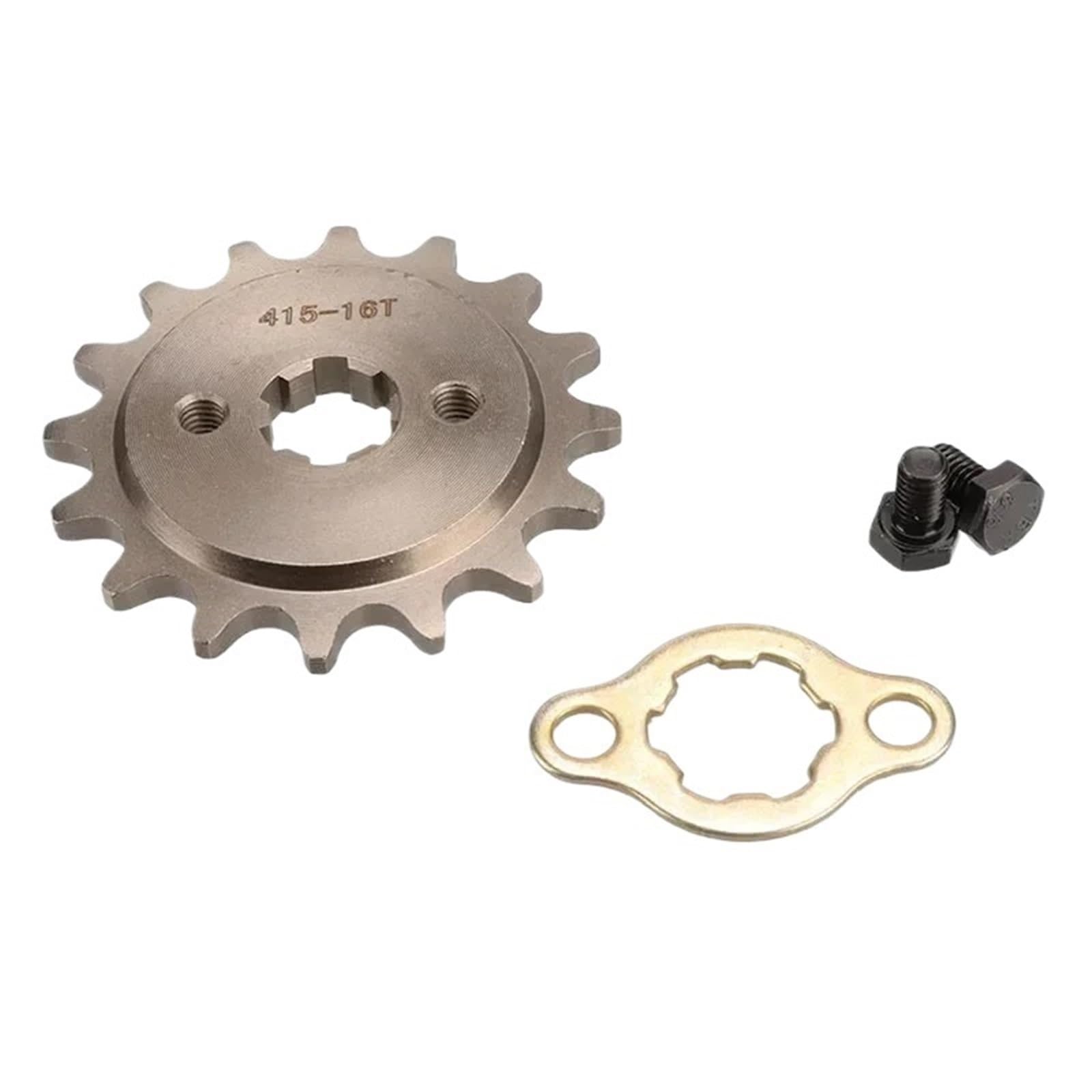 NKURTPC Motorcycle Sprocket Motorcycle Front Engine 415# 17mm-14T 15T 16T 17T Transmission Gear Suitable(415-16t)