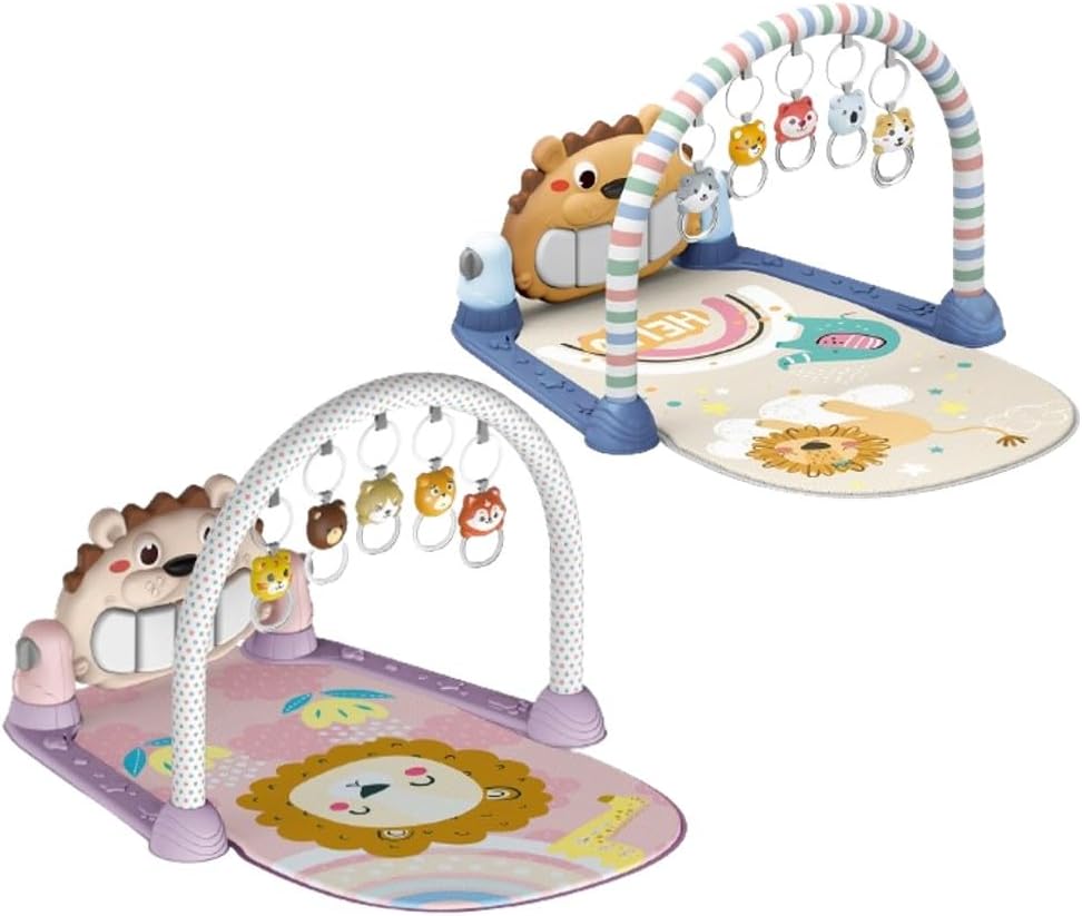 Maxi Baby Tapete de Atividades Bebê Piano Musical Lion (Azul)