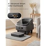Automatic Litter Box, Cypcat Smart Self Cleaning Cat Litter Box Anti-Pinch, 10 Safety Sensors, Large Cat Litter Boxs for Multiple Cats, 5G & 2.4G WiFi, 6" LED Display, Odor Control Robot, Grey - Image 4
