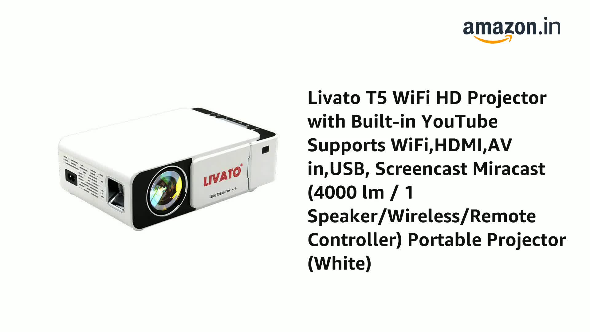 Livato T5 Mini Upgraded Android 13 Full HD Support Native 720P