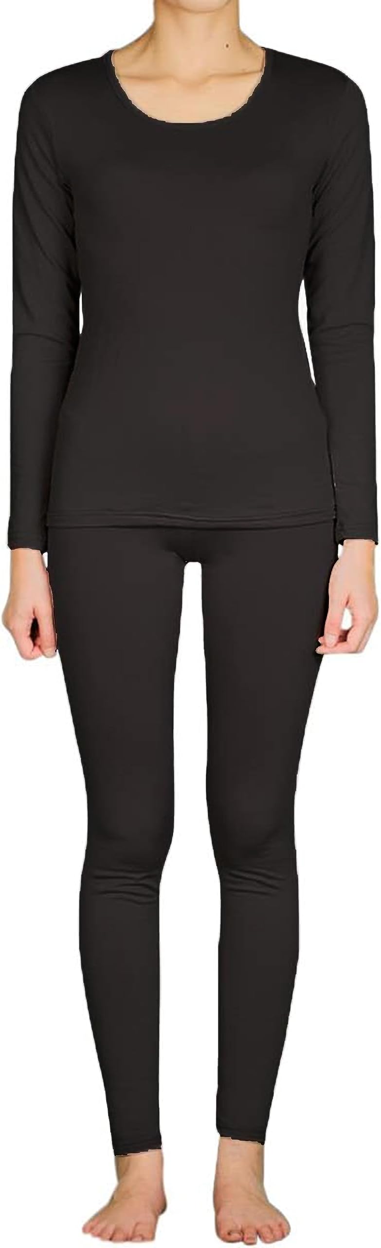 9M Clothing Company9M Women's Ultra-Soft Fleece Lined Thermal Base Layer Top & Bottom Underwear Set