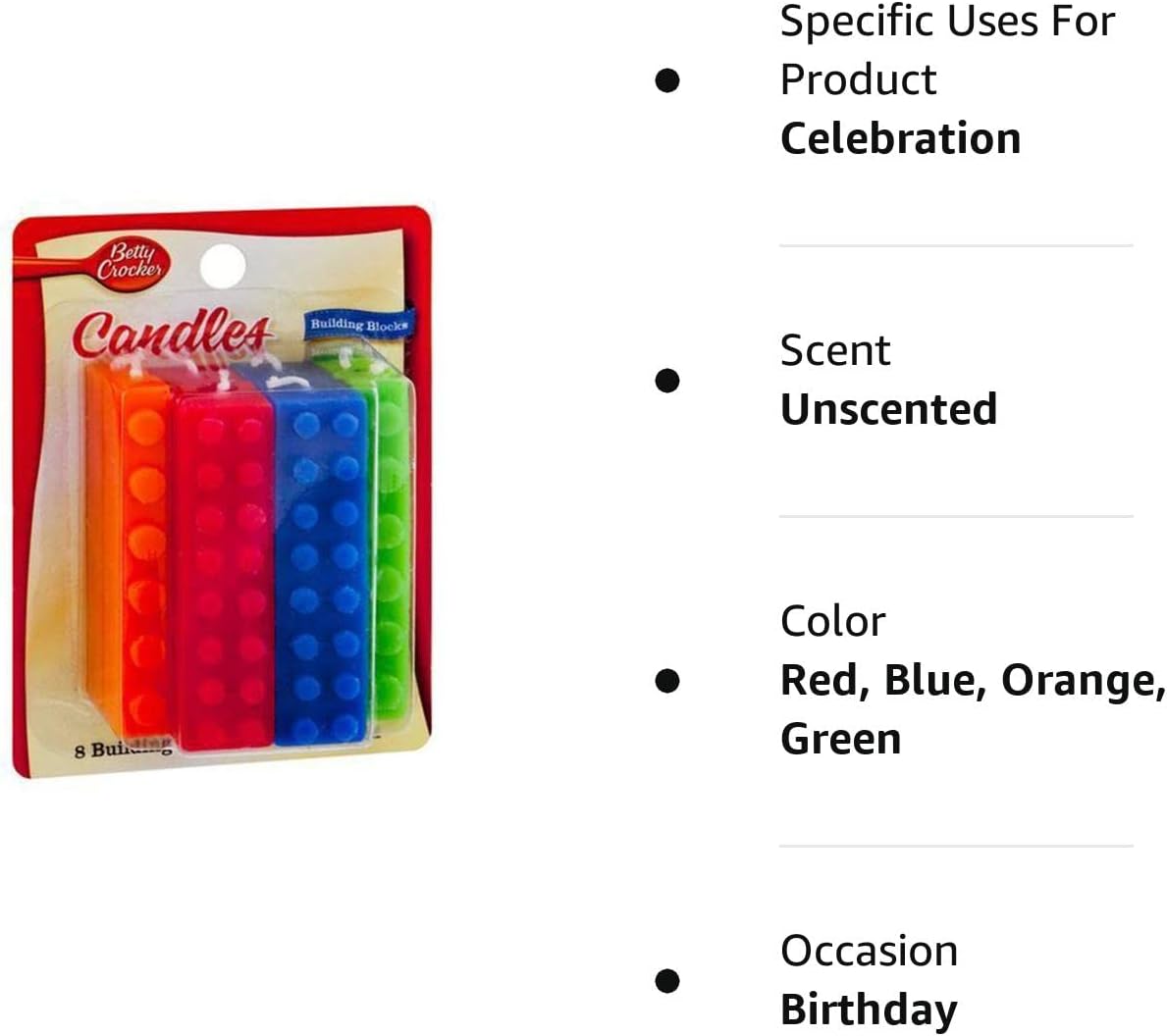 Betty Crocker Building Block Candles