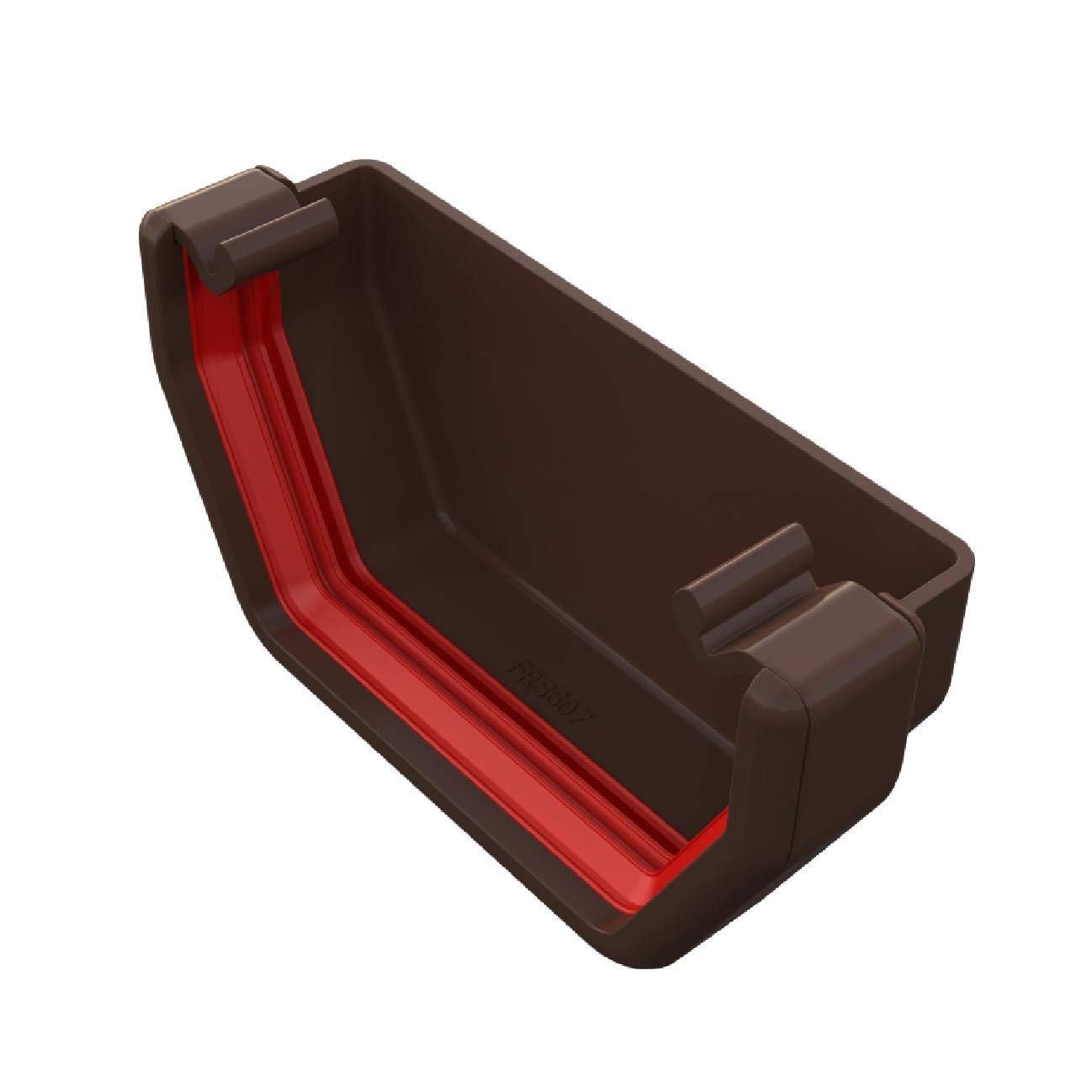Freeflow Brown Square Gutter External Stop End, 114Mm Rain Water Systems