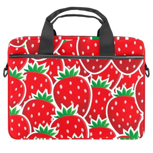 Funda bandolera de portátil de 13'' para la universidad con diseño de fresa Spring Fruit