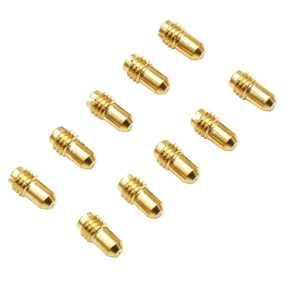 Set Di 10 Getti Carburatore Per Dellorto PHBD MAMB UAUB PHBG - Filettatura M5, Misure #30-52, Dorato