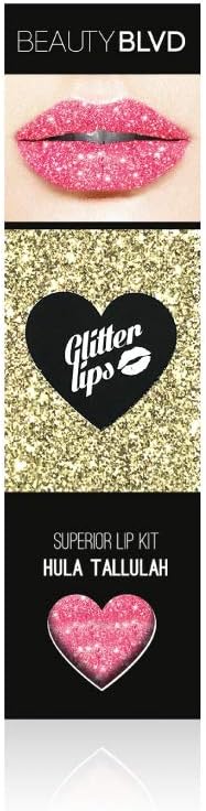 BEAUTYBLVD Glitter Lips | Glitter Lip Kit | Waterproof & Smudge Proof | Long Lasting | Cruelty Free (Hula Tallulah)
