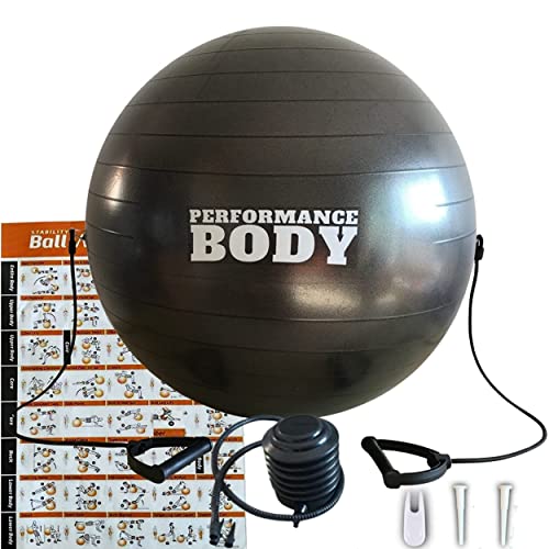Bola de fitness Ball de embarazo Klein diámetro 65 cm, silla de oficina idea de regalo para mujeres embarazadas reduce el estrés dolor bomba para inflado, PVC de calidad, ejercicio Yoga, fisioterapia