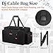 Wigojoy Large Dj Cable Bag with Laptop and Microphone Pocket, Dj Bag for Equipment and Music Accessories with Detachable Dividers, Bottom Pad, Dj Gig Bags for Musicians, Professional, Travel, Orange