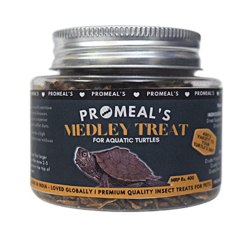 Image of Insect Medley Treat for Turtle and Tortoise - Nutritious Dried Mealworms, Superworms, Crickets & More - Natural, Protein-Rich Food Mix (30gm)