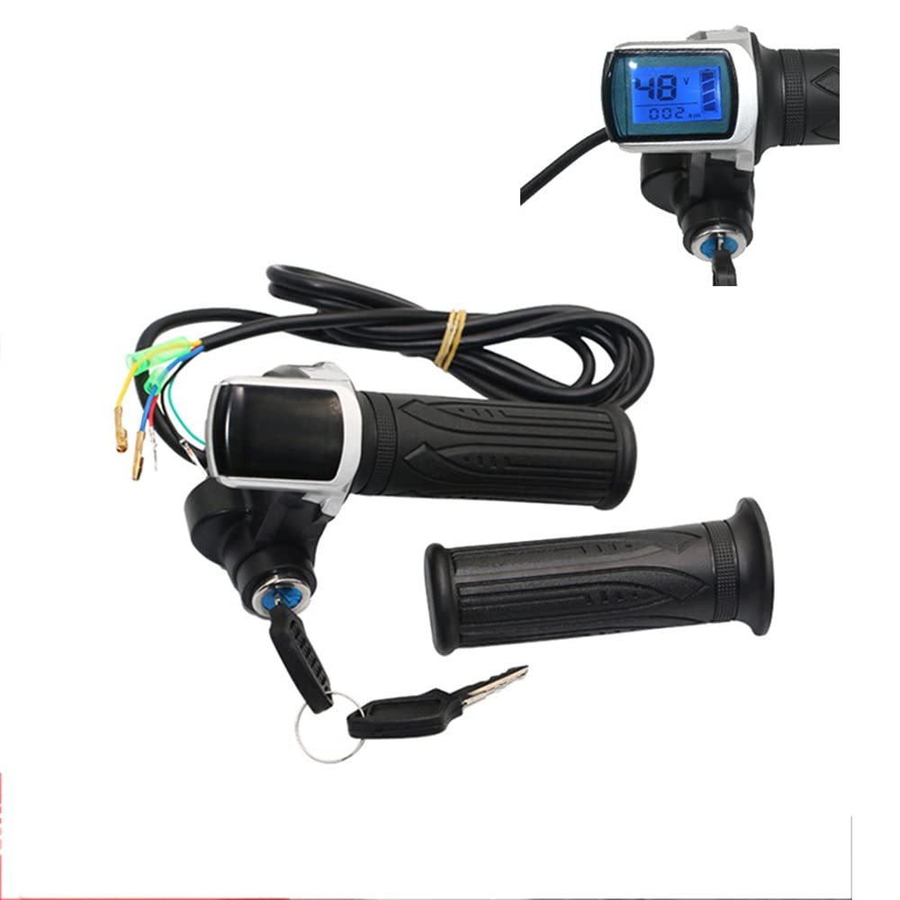 E-Bike Gasgriff Mit Display – 36V/48V, Geschwindigkeits- & Akku-Anzeige, Für E-Bike/Roller