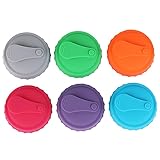 6 reusable soda can LIDS – protective caps for beverages, camping and travel drinks, outdoor parties