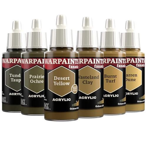 The Army Painter, Warpaints Fanatic Flexible Triad: Ochres & Tans 6 x 18 ml Pinturas Acrilicas, Ocres y tonos tostados - Pintura Miniatura para D&D miniatures & Warhammer Figuras
